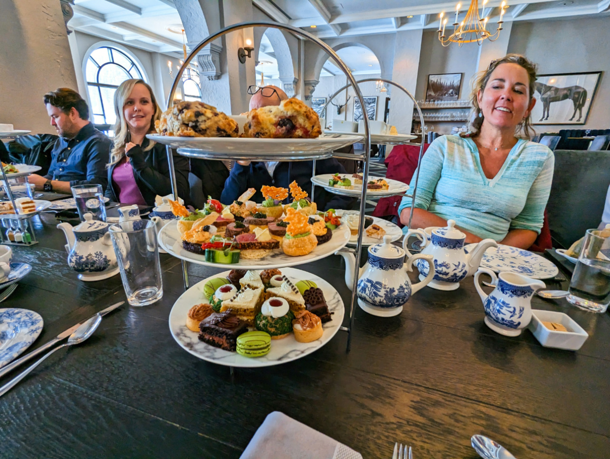 Afternoon Tea in Fairview Restaurant at Fairmont Chateau Lake Louise Banff Alberta 2