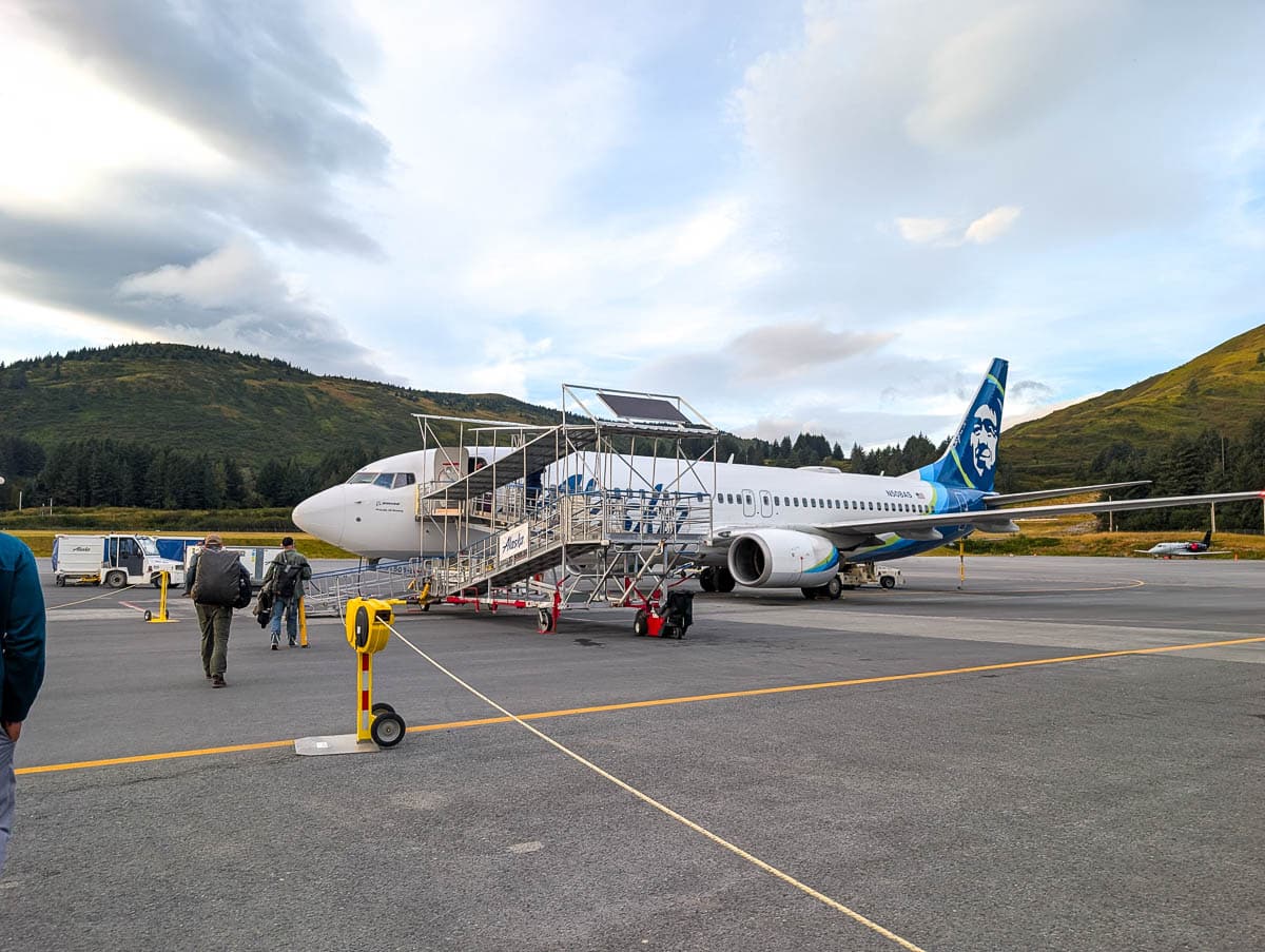 Alaska Airline plane at Airport in Kodiak Alaska 1
