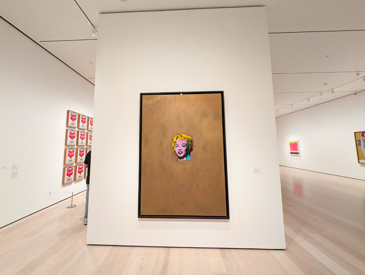 Andy Warhol Golden Marylin painting at MOMA Musuem of Modern Art New York City 1
