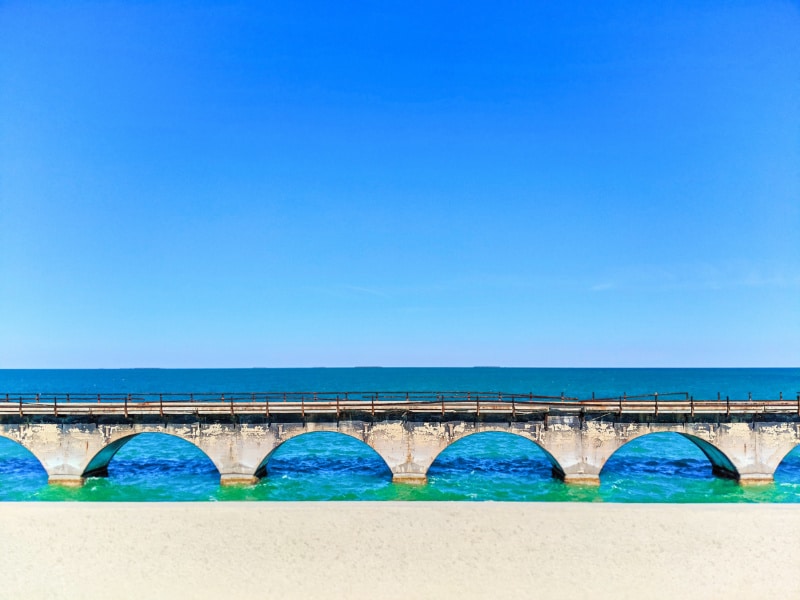 Arched Bridge Old Channel 5 Turquoise Waters from the Overseas Highway Florida Keys 2020 4