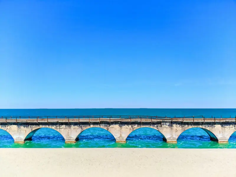 Arched Bridge Old Channel 5 Turquoise Waters from the Overseas Highway Florida Keys 2020 4