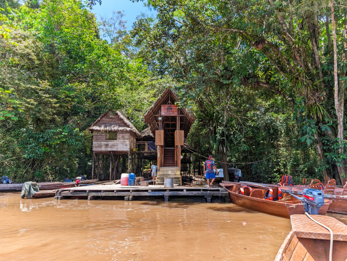 Arriving at Treehouse Lodge in Amazon Rainforest Peru 2