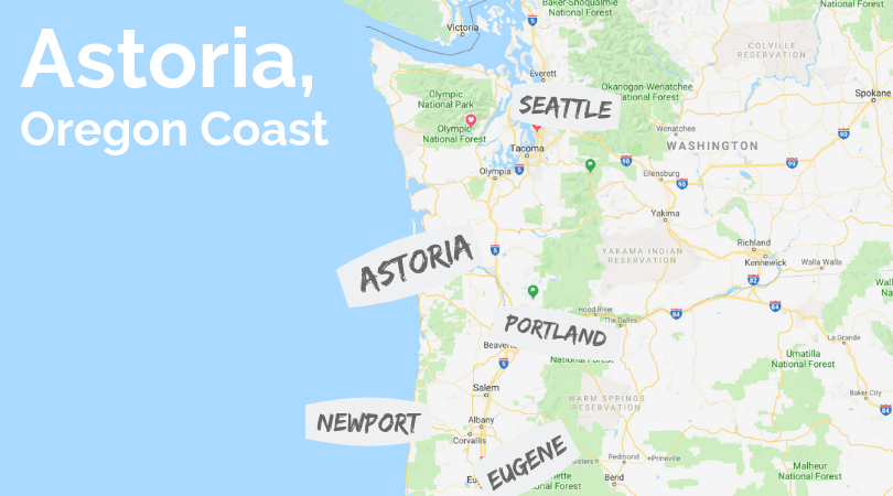 Astoria Oregon map