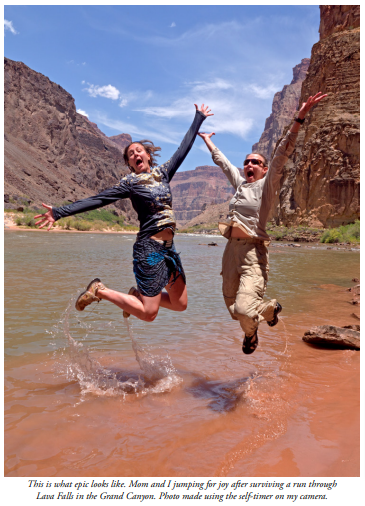 Author Colleen Miniuk and her mother Celebrating on the Colorado River