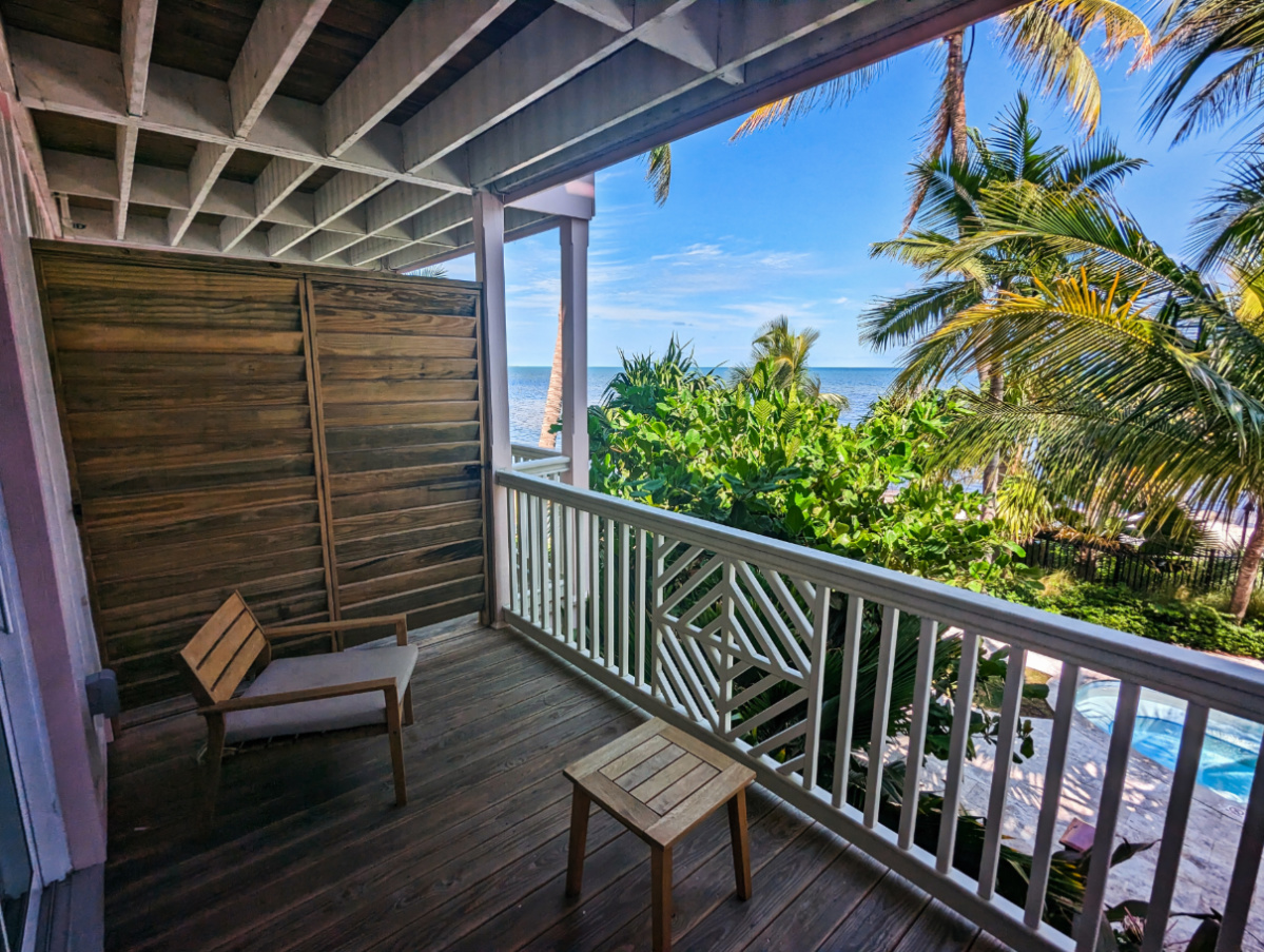 Balcony view of Standard Room at Grassy Flats Resort Grassy Key Marathon Florida Keys 1