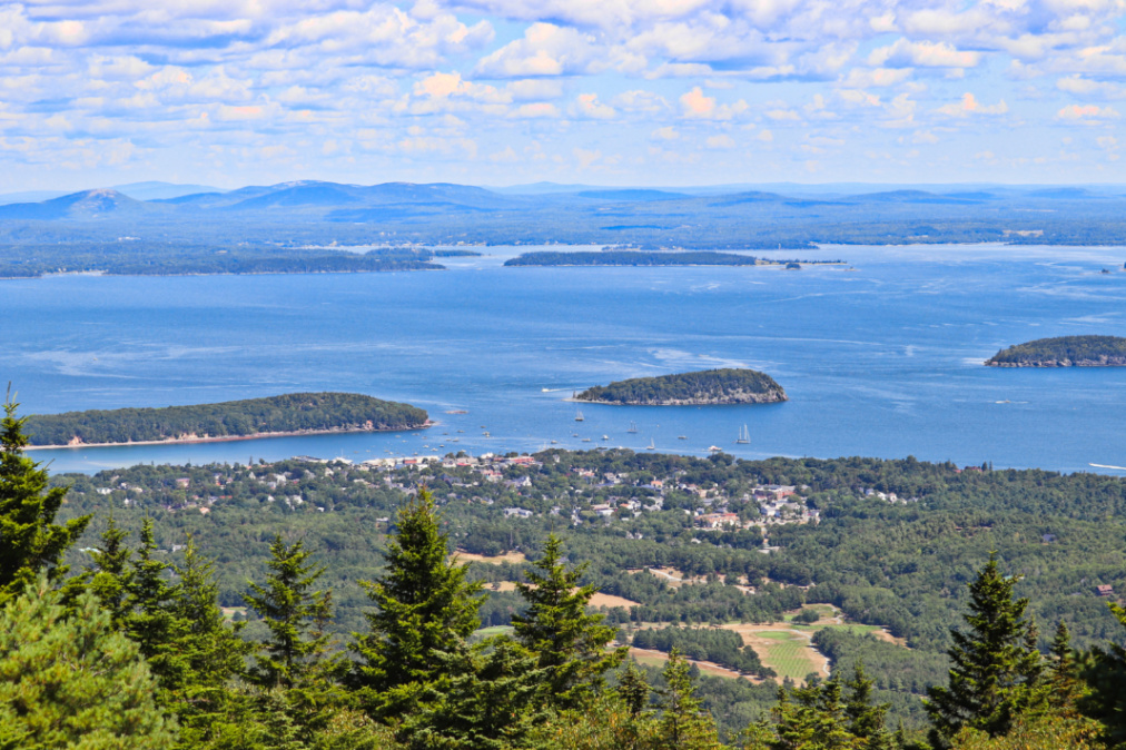 Bar Harbor from Cadillac Mountain Acadia National Park Maine 1