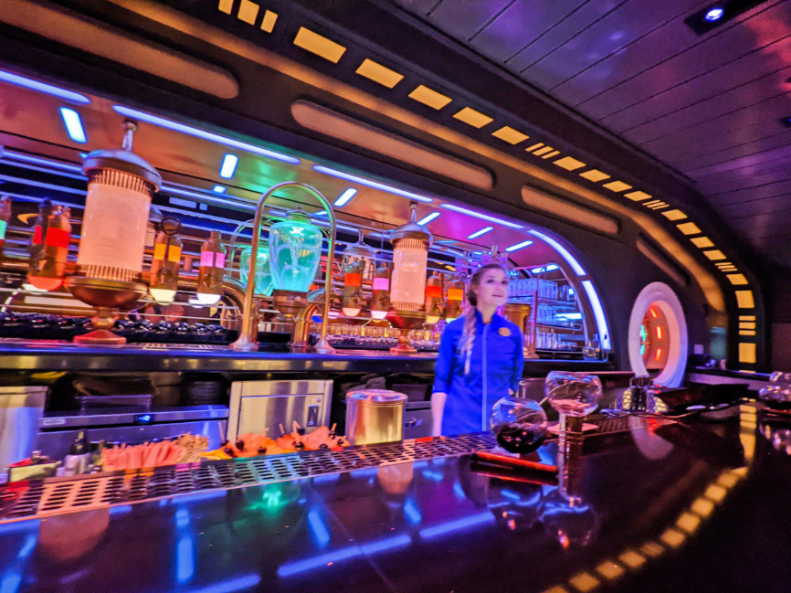 Bar in Sublight Lounge of Star Wars Galactic Starcruiser Walt Disney World 1