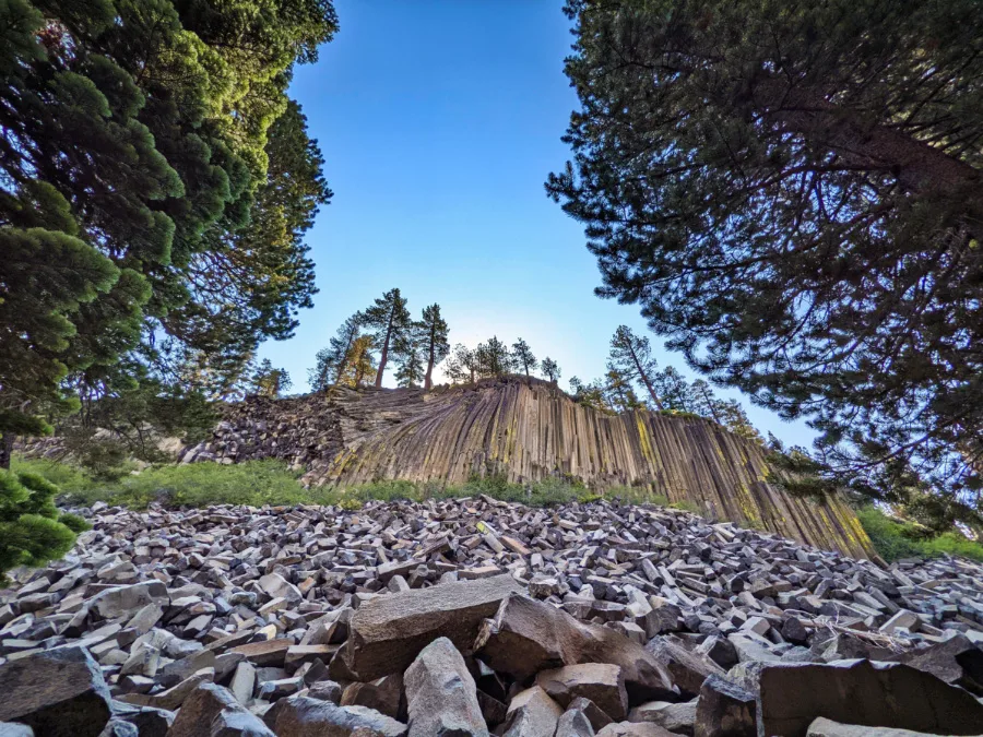 Basalt Rock Formations at Devils Postpile National Monument Mammoth Lakes California 4