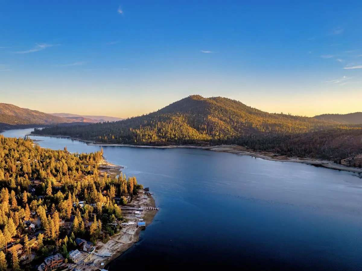 Bass Lake outside Yosemite National Park California