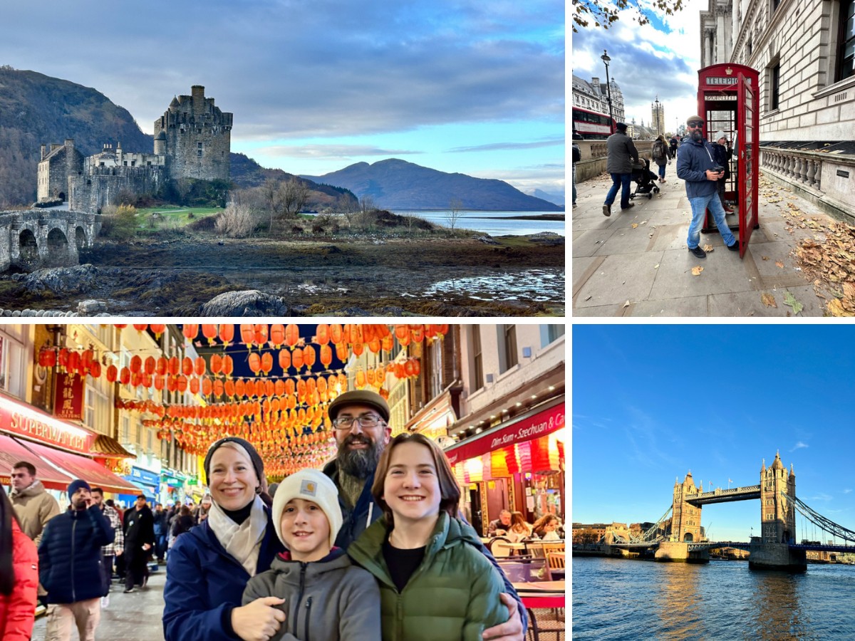 Batzel Family on UK International Family Travel Trip