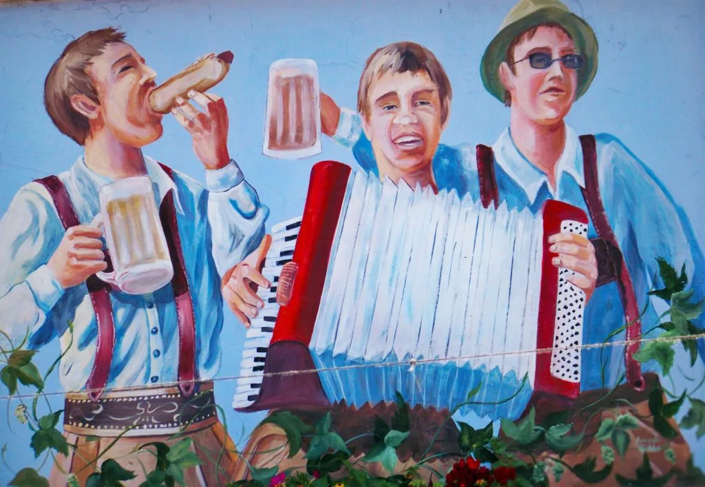 Bavarian Bratwurst Mural Munchen Haus 2