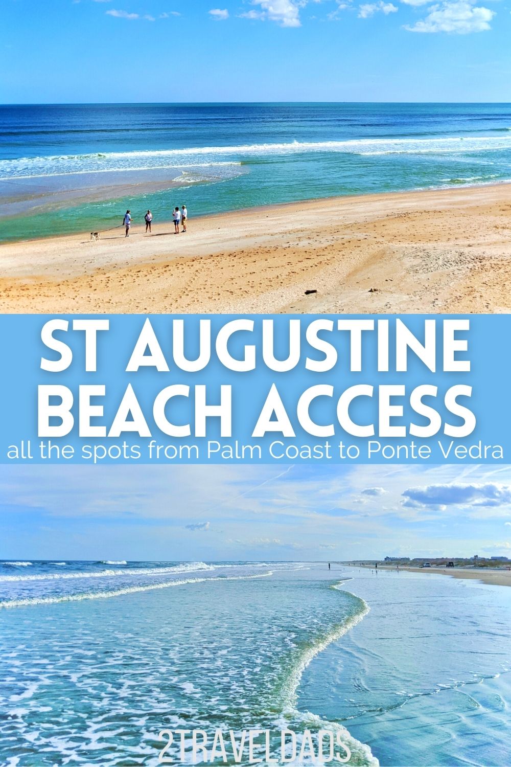 Where can you get onto the beach in the St Augustine, FL area easily? List of beach access points, parking areas and beach boardwalks in St Augustine, St Johns County, Florida from Palm Coast to Ponte Vedra.