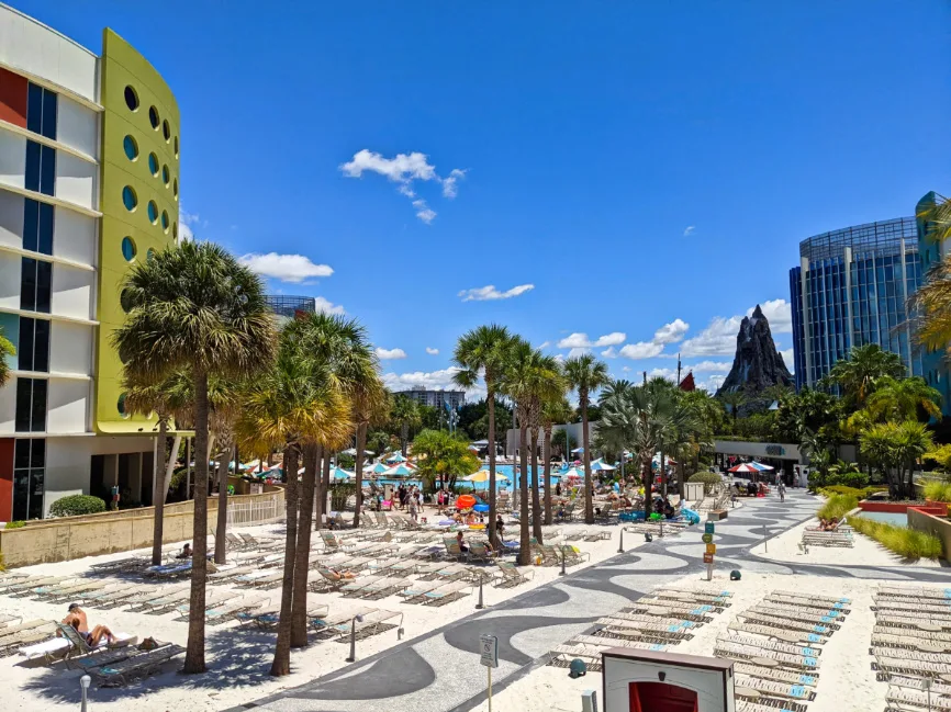 Beach Area at Americana Swimming Pool Cabana Bay Beach Resort Universal Orlando 1