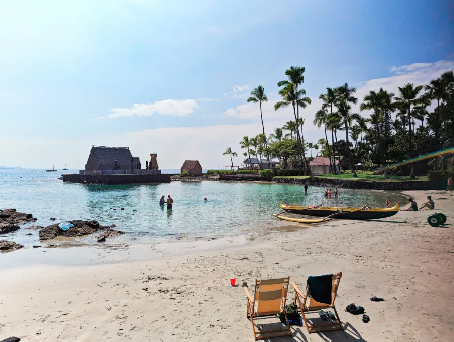 Beach at Kamakahonu National Historic Site Kailua Kona Big Island Hawaii 1