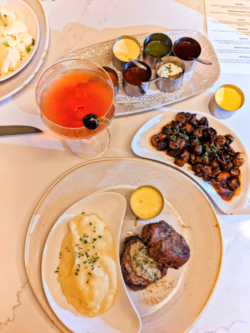 Beef Medallions Dinner at Steakhouse 71 Disneys Contemporary Resort Walt Disney World 1