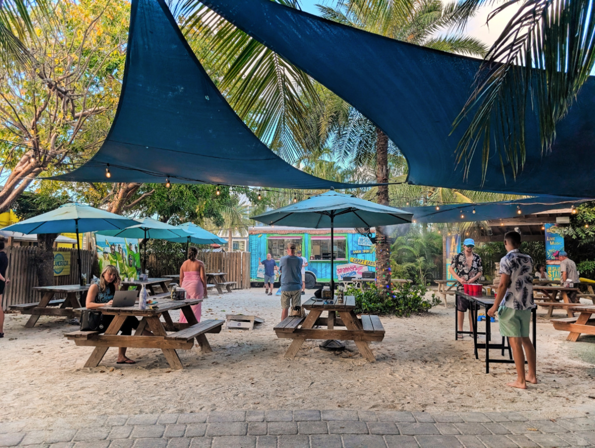 Beer Garden Patio at Islamorada Brewing and Distillery Florida Keys 1