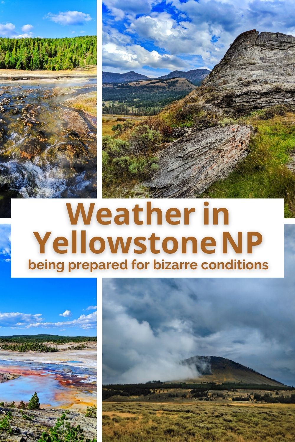 The weather in Yellowstone National Park can really vary from day to day, even in the summer. See what to expect and how to properly prepare for ever-changing conditions in Yellowstone.