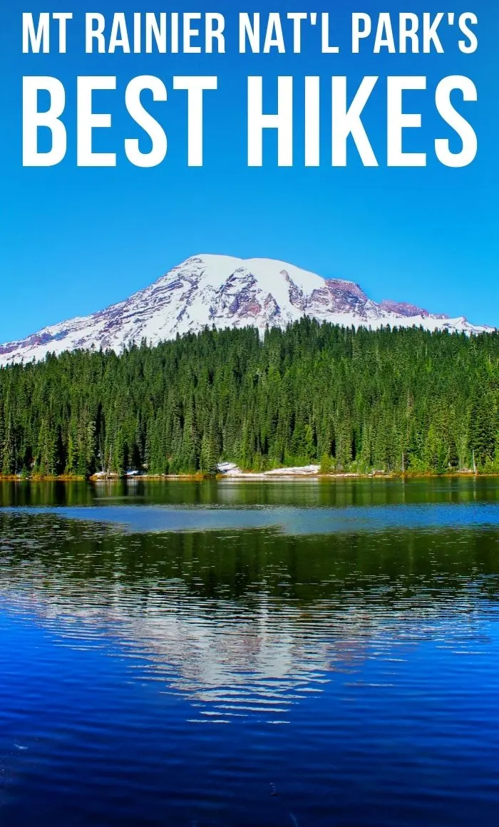 Mount Rainier National Park Washington Vintage Water Bottle