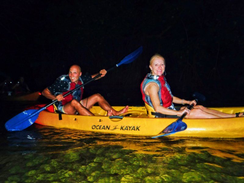 Bioluminescent kayaking on Bio Bay Fajardo Puerto Rico