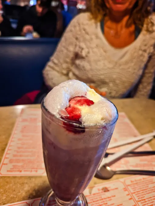 Blueberry Ice Cream Soda from Wilsons Soda Fountain Ellison Bay Door County Wisconsin 1