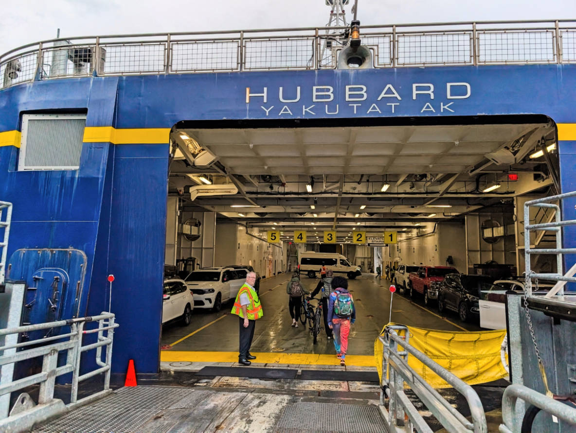 Boarding Alaska Marine Highway System in Auke Bay Juneau Alaska 1