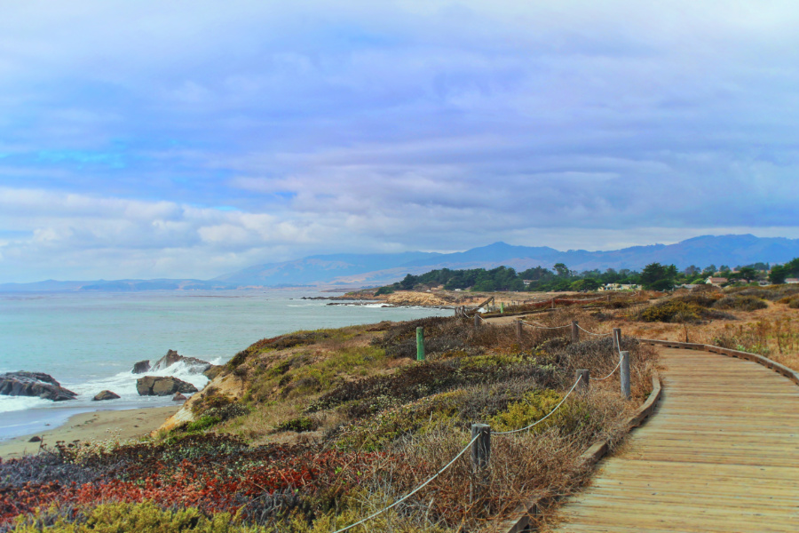 Boardwalk at Moonstone Beach Cambria California Central Coast