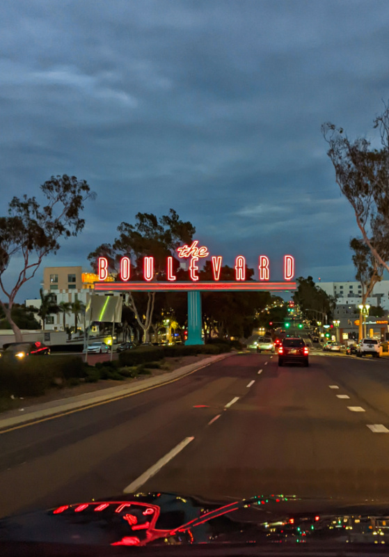 Boulevard Neon Sign on El Cajon Blvd North Park San Diego California 1