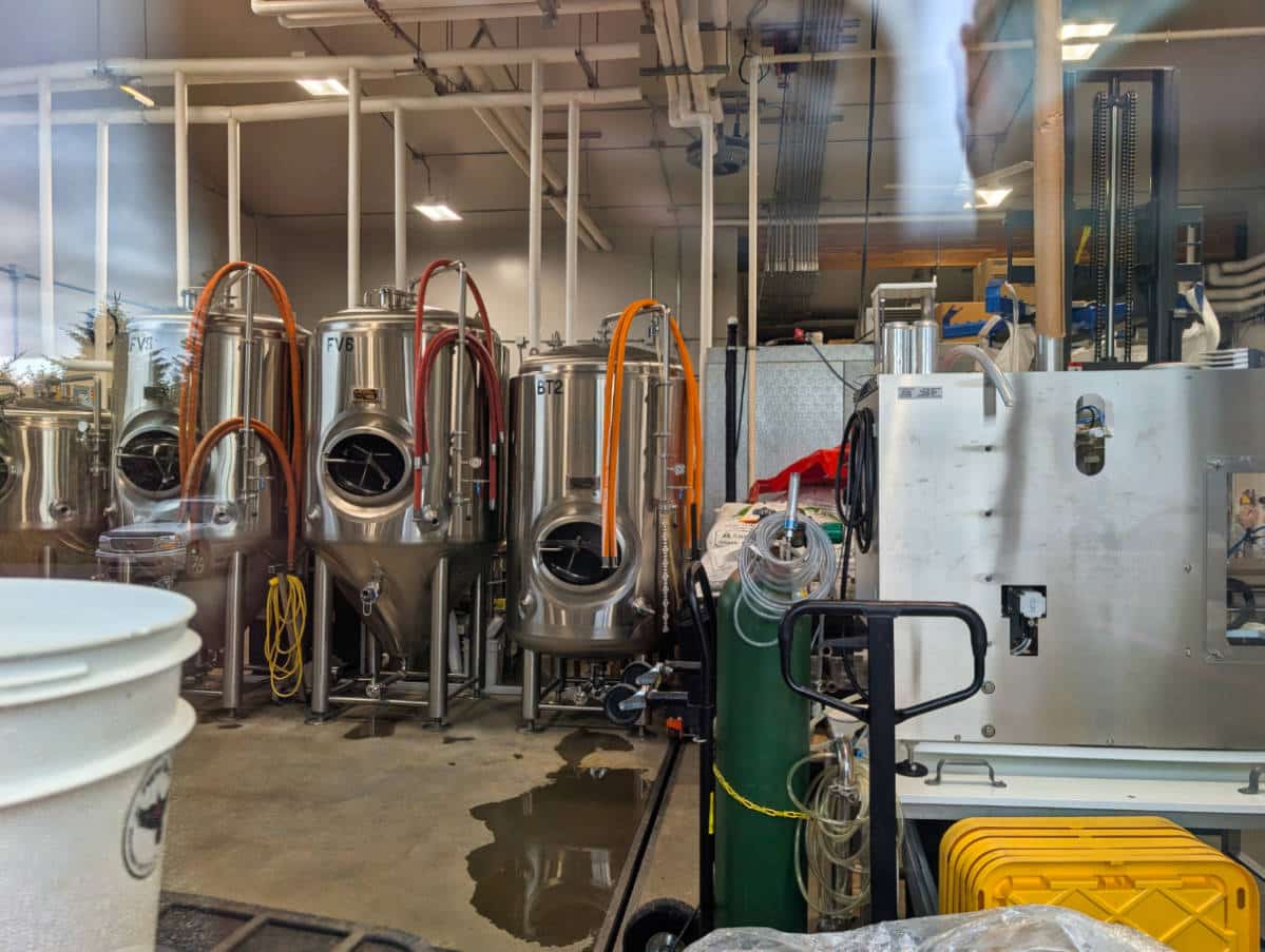 Brewery Floor at Grace Ridge Brewing Co Homer Alaska 1