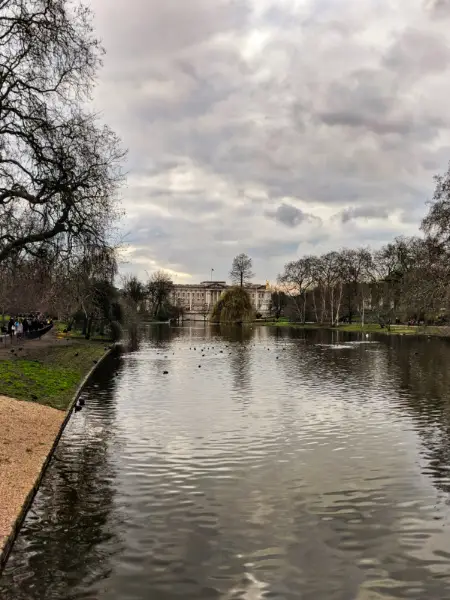 Buckingham Palace from St James Park London 1