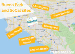 Map of Buena Park in relation of other SoCal sites