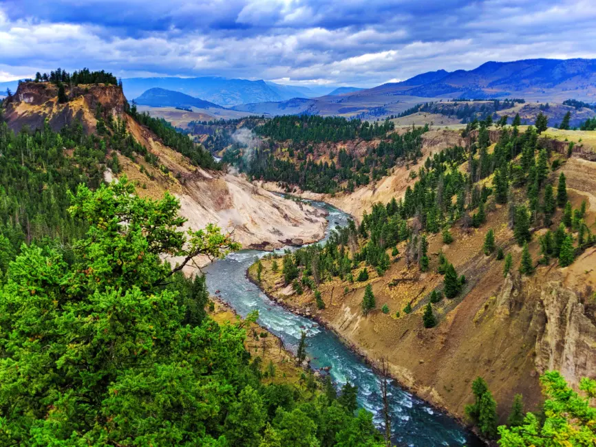 Calcite Springs Overlook Tower Yellowstone NP Wyoming 1