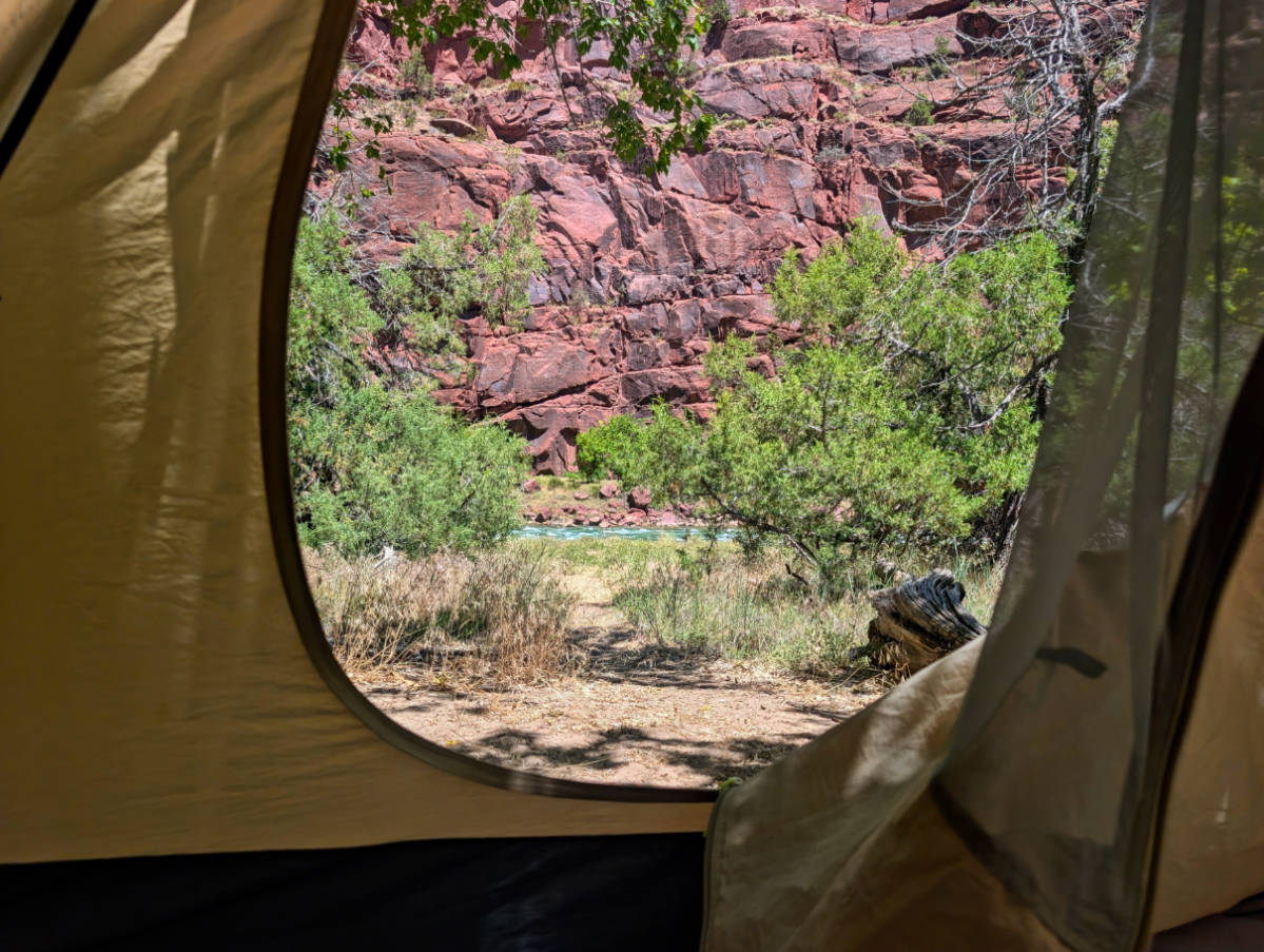 Campsite while Rafting the Green River with OARS in Dinosaur National Monument Gates of Lodore Utah 5