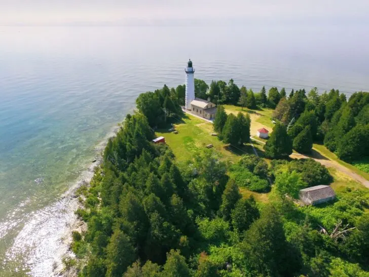 Cana Island Lighthouse on Lake Michigan Door County Wisconsin