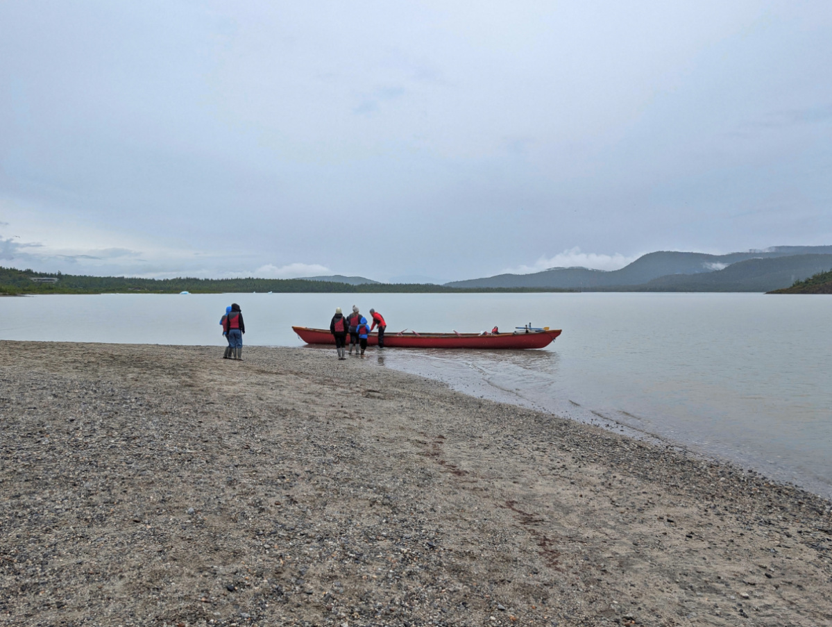 Canoe at Mendenhall Glacier Tongass National Forest Juneau Alaska 1