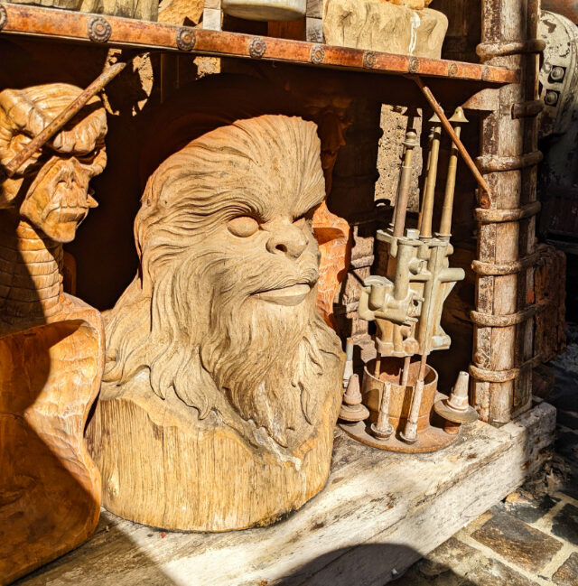 Carved Wookie at Star Wars Galaxys Edge Hollywood Studios Disney World 1