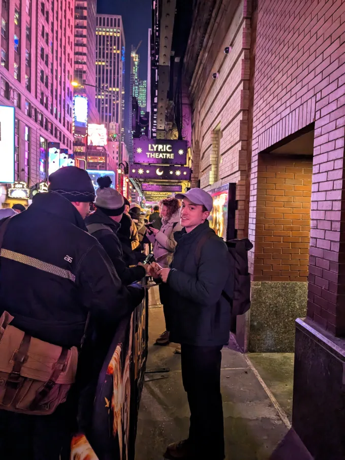 Cast at Stage Door for Harry Potter and the Cursed Child on Broadway Lyric Theater New York City 2