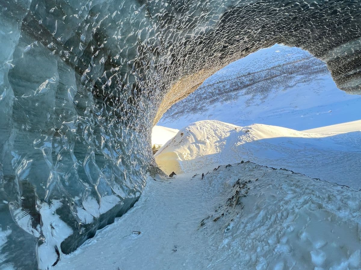 Castner Glacier ice cave off Richardson Highway Alaska