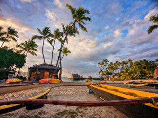 Catamaran-Canoes-at-Kamakahonu-National-Historic-Landmark-at-Sunrise-Kailua-Kona-Big-Island-Hawaii-1-320x240.jpg