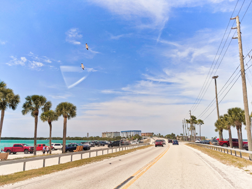 Causway to Honeymoon Island State Park Dunedin Florida Gulf Coast 1