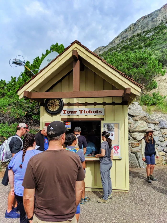 Cave Tour ticket booth at Lewis and Clark Caverns State Park Montana 1