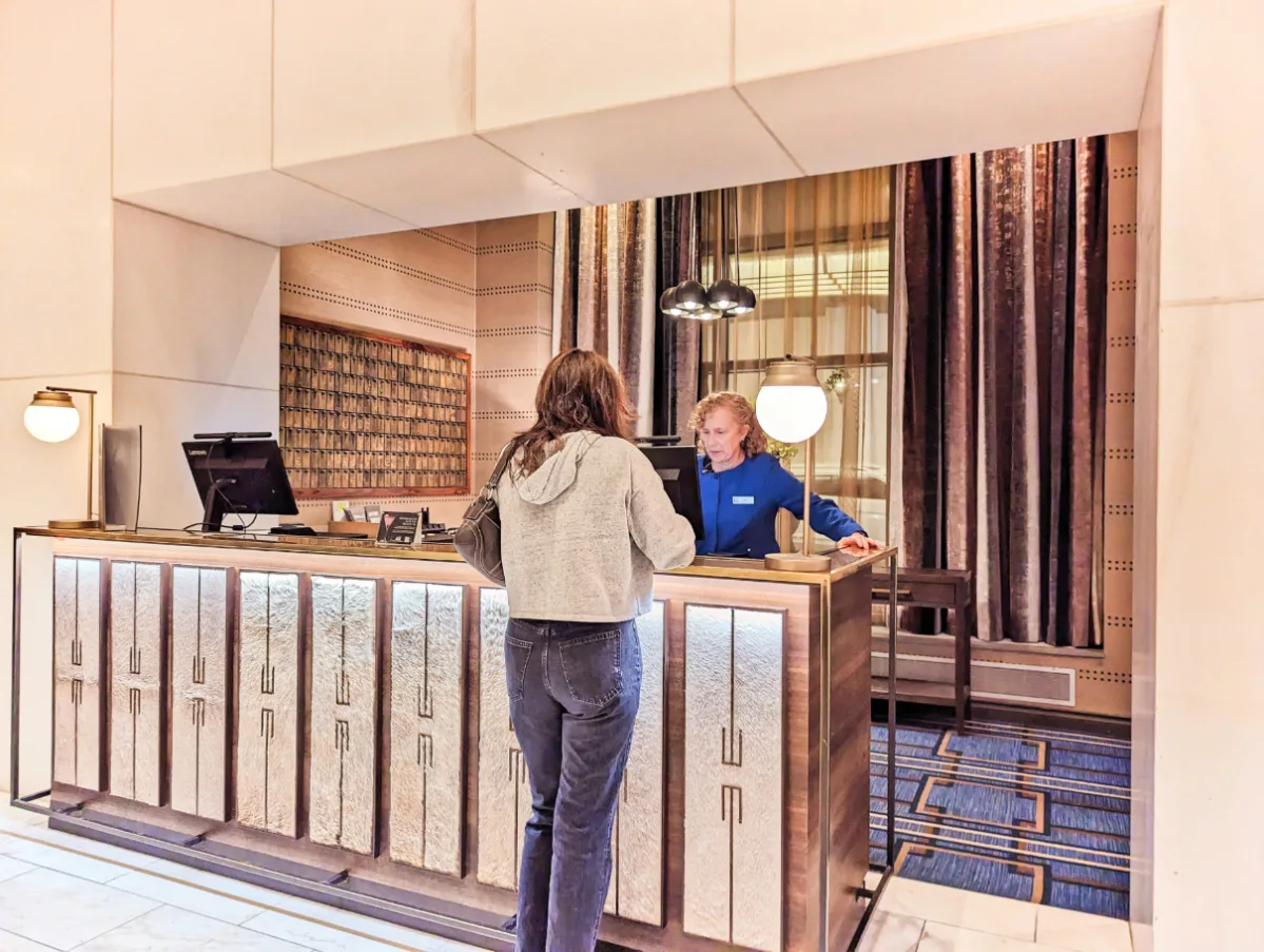 Check in Desk at Fairmont Hotel Vancouver Downtown Vancouver BC 1