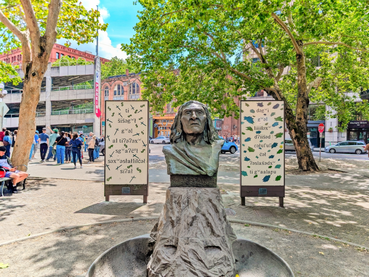 Chief Seattle Bust in Pioneer Square Seattle 2
