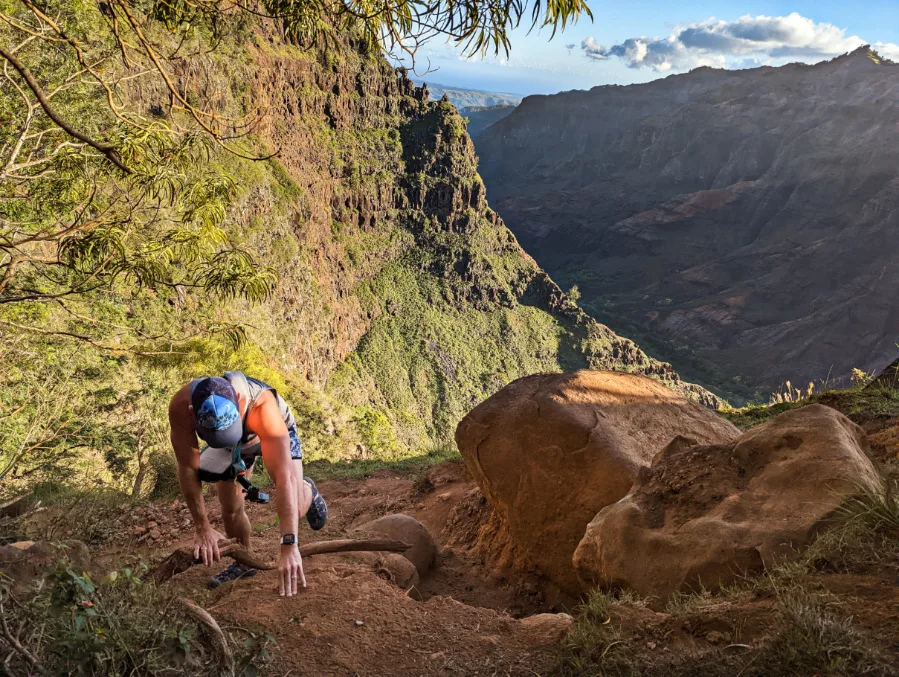 Chris Taylor Hiking in Waimea Canyon Kauai Hawaii 1