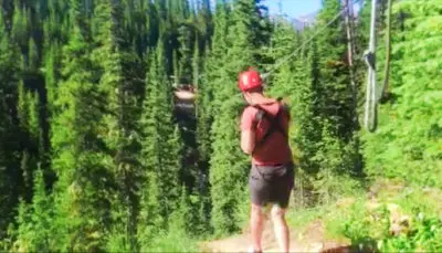 Chris Taylor Zipling at Big Sky Resort Montana 2