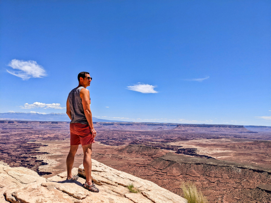 Chris Taylor at Grand View Point Island in the Sky District Canyonlands National Park Utah 1
