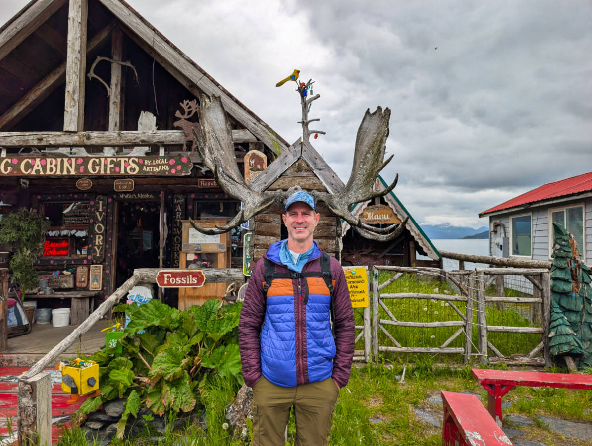 Chris Taylor at Log Cabin in Whittier Alaska