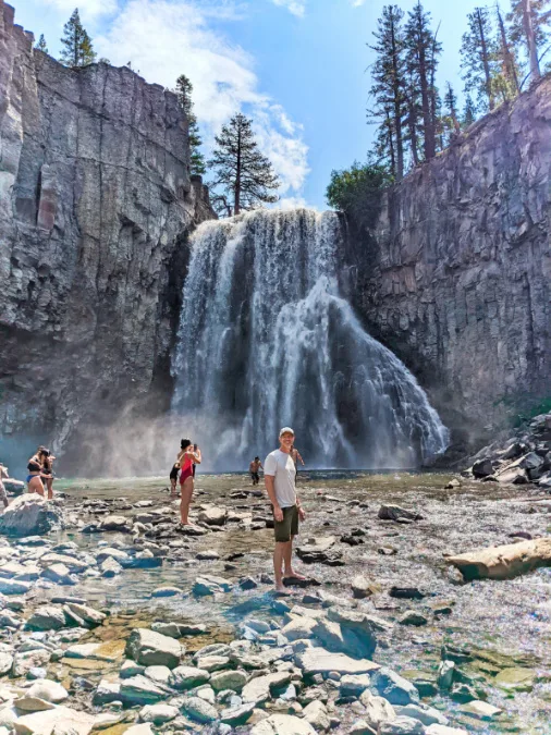 Chris Taylor at Rainbow Falls Devils Postpile National Monument Mammoth Lakes California 1