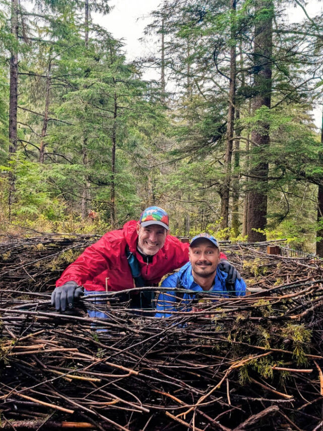 Chris and Rob Taylor at Alaska Raptor Center in Sitka Alaska