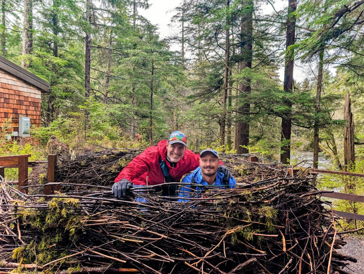 Chris and Rob Taylor at Alaska Raptor Center in Sitka Alaska