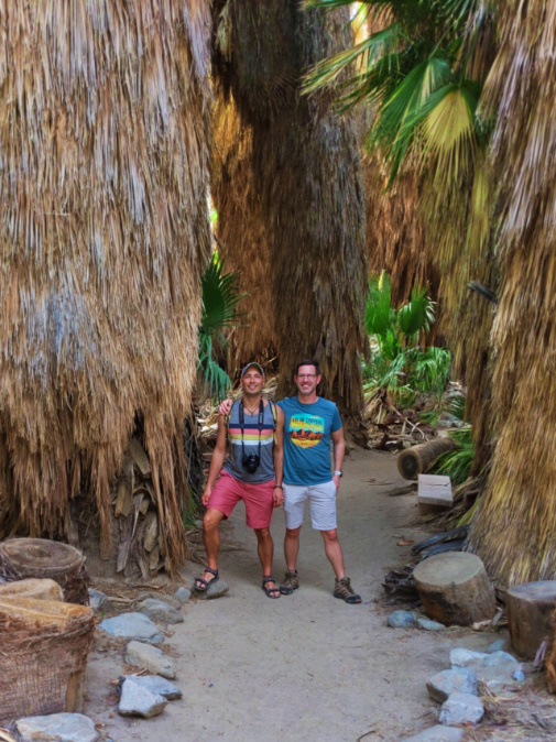 Chris and Rob Taylor at Coachella Valley Nature Preserve Palm Oasis California 1